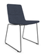 MELODY siège face intérieur tissus STEP couleur gris bleuté face extérieur tissus STEP couleur gris bleuté avec piétement noir