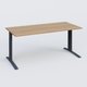 K1 Plateau droit 180x80 pieds fixe. Plateau Noyer et pietement Anthracite
