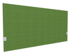SECRET Panneau-écran acoustique H74cm pour poste solo L.140cm. 2 faces tissu BERTA coloris vert. pinces de fixation réglables en hauteur coloris aluminium