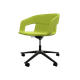 Melody - Fauteuil Pietement roulettes Alu poli noir (A). Tissu Int Synergy (S46) - Tissu Ext Synergy (S46)