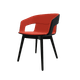 MELODY fauteuil 4 pieds bois frêne teinté noir