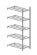 ALPHA élément suivant 7 tablettes H.250xL.100xP.70cm, coloris anthracite