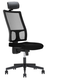 UNIK -Siège dossier Mesh avec têtière inclue - Finition tissus Bondai noir