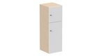 Meuble à cases H.137xL.45xP.50cm - 2 cases : 1 x H86cm (en bas) + 1 x H43cm. portes pleine. serrure à clé
