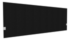 SECRET Panneau-écran acoustique H74cm pour poste solo L.180cm. 2 faces tissu STEP coloris noir. pinces de fixation réglables en hauteur coloris aluminium