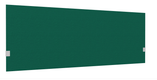 SECRET Panneau-écran acoustique H74cm pour poste solo L.180cm. 2 faces tissu SYNERGY coloris vert foncé. pinces de fixation réglables en hauteur coloris aluminium