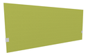 SECRET Panneau-écran acoustique H74cm pour poste solo L.160cm. 2 faces tissu SYNERGY coloris vert clair. pinces de fixation réglables en hauteur coloris aluminium