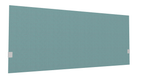 SECRET Panneau-écran acoustique H74cm pour poste solo L.160cm. 2 faces tissu SYNERGY coloris menthe. pinces de fixation réglables en hauteur coloris aluminium