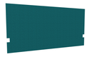 SECRET Panneau-écran acoustique H74cm pour poste solo L.140cm. 2 faces tissu LUCIA coloris turquoise. pinces de fixation réglables en hauteur coloris aluminium