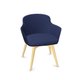 NAPOLEON fauteuil 4 pieds bois frêne massif naturel