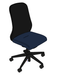 Fauteuil de travail MISTRAL MESH Cadre Noir RESILLE RN60999 assise Tissu STEP BLEU FONCE STG65011