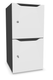 Meuble à cases H.92xL.45xP.50cm - 2 cases H43cm. portes avec découpe en partie haute. serrure à code