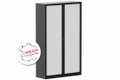 Armoire à rideaux H198xL120cm 4 tablettes