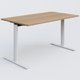 Module droit gamme Pure 140-80 cm. Plateau Noyer et pietement Blanc.