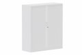 Armoire à rideaux H135xL120cm 2 tablettes