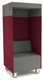 Phonebox acoustique permet de passer les appels sans gêner les autres, coloris gris foncé et bordeaux 