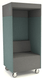 Phonebox acoustique permet de passer les appels sans gêner les autres, coloris gris foncé et bleu clair