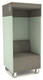 Phonebox acoustique permet de passer les appels sans gêner les autres, coloris gris foncé et menthe