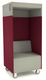 Phonebox acoustique permet de passer les appels sans gêner les autres, coloris gris et bordeaux 