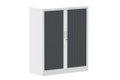 Armoire à rideaux H118xL120cm 2 tablettes