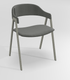 POPEYE Chaise L.53xP.43xH.77.5cm-hauteur assise 46cm