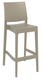 NEW YORK -Chaise Haut.75cm en polypropylène renforcé fibre de verre-Finition taupe