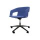 Melody - Fauteuil Pietement roulettes Alu poli noir (A). Tissu Int Synergy (S68) - Tissu Ext Synergy (S68)