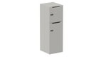 Meuble à cases H.137xL.45xP.50cm - 2 cases : 1 x H86cm (en bas) + 1 x H43cm. portes avec découpe en partie haute. serrure à code