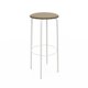 HOP Tabouret -Hauteur 80cm -Finitions: revêtement Mosaic taupe foncé / PIETEMENT EPOXY : BLANC MAT (EP91)