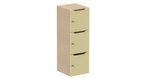Meuble à cases H.137xL.45xP.50cm - 3 cases H43cm. portes avec découpe en partie haute. serrure à clé