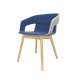 MELODY fauteuil 4 pieds bois frêne naturel