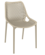 BAHIA-Chaise en polypropylène renforcè fibre de verre-Polypropylène recyclable, renforcé de fibre de verre. Finition: polypro Taupe (PTA)