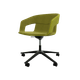 Melody - Fauteuil Pietement roulettes Alu poli noir (A). Tissu Int Step (L08) - Tissu Ext Step (L1)