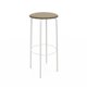 HOP Tabouret -Hauteur 65cm -Finitions: revêtement Mosaic taupe foncé / PIETEMENT EPOXY : BLANC MAT (EP91)