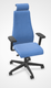 SO PRETTY - Fauteuil manager + têtière + accotoirs. Mécanisme synchrone décalé avec translation d'assise. Tissus Lucia Bleu clair YBQ YBQ