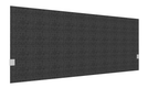 SECRET Panneau-écran acoustique H74cm pour poste solo L.160cm. 2 faces tissu BERTA coloris gris noir. pinces de fixation réglables en hauteur coloris aluminium