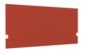 SECRET Panneau-écran acoustique H74cm pour poste solo L.140cm. 2 faces tissu SYNERGY coloris rouge. pinces de fixation réglables en hauteur coloris aluminium