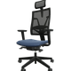 E-T BLACK MESH fauteuil manager + têtière avec accotoirs mécanique synchrone décalé avec translation d'assise
