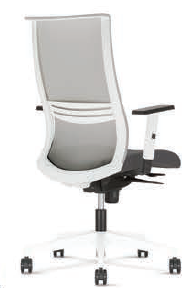 VISITEURS ET FONCTIONNELS - 4 Pieds - CESAR MESH Siège manager mécanique synchrone décalé avec translation d'assise