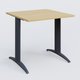 K2 Plateau droit 80x80 pieds fixe. Plateau Chêne clair et pietement Anthracite.