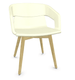 MELODY fauteuil 4 pieds bois frêne naturel