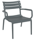 Fauteuil de jardin Garden avec accotoirs - 1 place - Coloris Anthracite