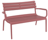 Fauteuil de jardin Garden avec accotoirs - 2 places - Coloris Marsala