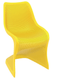 ST TROP-Chaise design en polypropylène ajourée renfoncée en fibre de verre -Finition jaune (PJA)