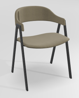 CHAISES ET TABOURETS - Pour tables standards, ht 75 cm, piétement 4 pieds - POPEYE Chaise L.53xP.43xH.77.5cm-hauteur assise 46cm