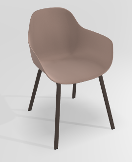 CHAISES ET TABOURETS - Pour tables standards, ht 75 cm, piétement 4 pieds - COCOON 4P Chaise 4 pieds. L.56xP.59xH.82cm-hauteur assise 46cm.