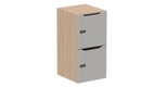 Meuble à cases H.92xL.45xP.50cm - 2 cases H43cm. portes avec découpe en partie haute. serrure à code