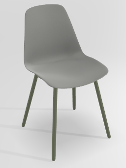 CHAISES ET TABOURETS - Pour tables standards, ht 75 cm, piétement 4 pieds - PETALE Chaise L.44xP.53.5xH.80.5cm-hauteur assise 47cm