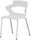 SWEETY Chaise 4 pieds tube. coque polypropylène coloris blanc. piétement chrome