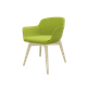 NAPOLEON fauteuil 4 pieds bois frêne massif naturel